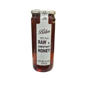 Balim Pure Raw & Chestnut Honey – 22 oz (625g) | Product of Germany